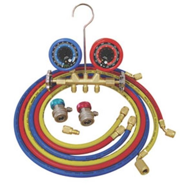 Atd Tools ATD Tools ATD-3694 Deluxe Dual Brass Ac Manifold Gauge Set ATD-3694